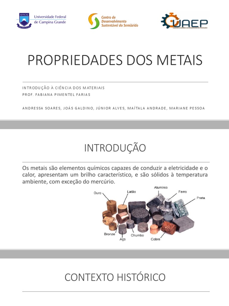 Propriedades e Aplicações dos Metais | PDF | Estresse (Mecânica) | Fratura
