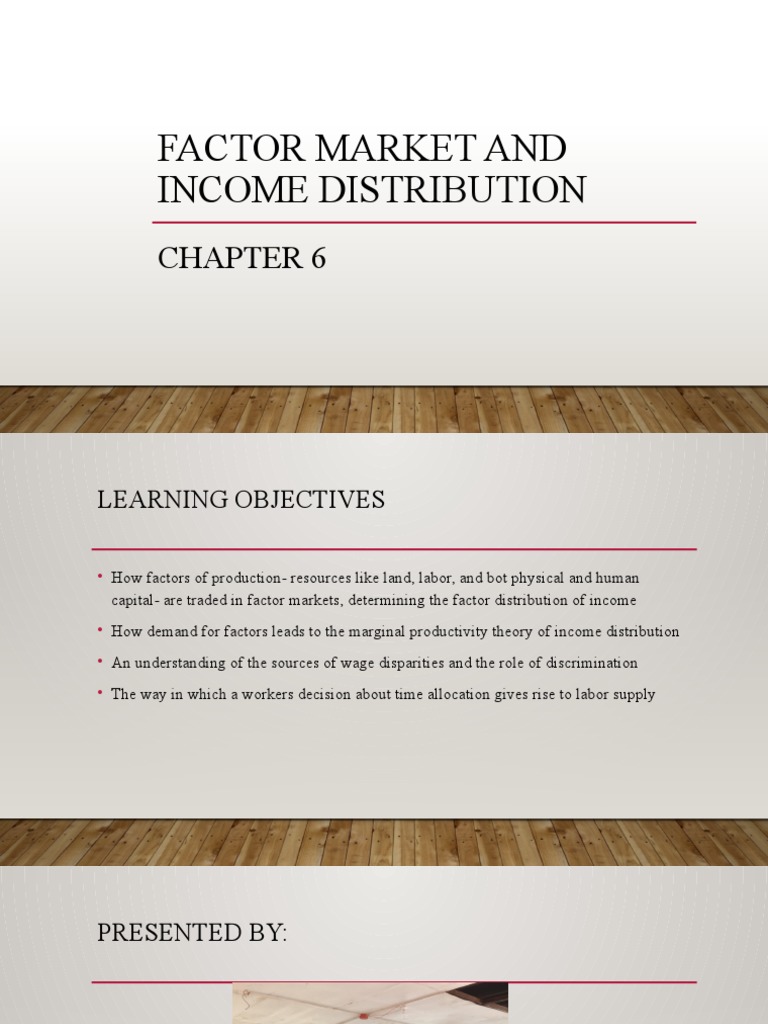 Factor Markets and Income Distribution | PDF | Cost Of Living | Labour ...