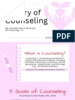History of Counseling