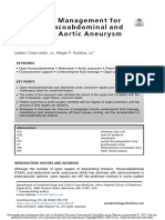 2022 - Anesthetic Management For Open Thoracoabdominal and Abdominal Aortic Aneurysm Repair