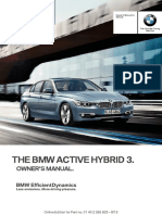 BMW F30 ActiveHybrid 3 Owners Manual