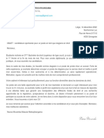 Lettre de Motivation Pour Le Cabinet D'avocat PDF