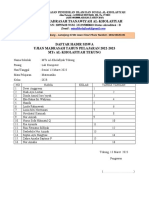 Daftar Hadir Ujian MTs Al-Kholafiyah