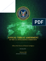 Annual Threat Assessment of The U.S. Intelligence Community