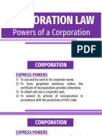 Corporation - Powers of A Corporation