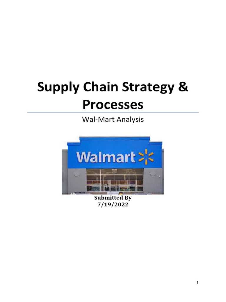 Walmart Supply Chain PDF Supply Chain Walmart