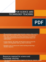 Resources For Science and Technology Teaching