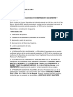 Acta de Cesion de Acciones PDF