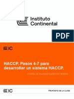 SEMANA 12 HACCP. Pasos 4-7 para Desarrollar Un Sistema HACCP