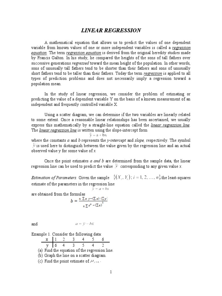 Linear Regression | PDF