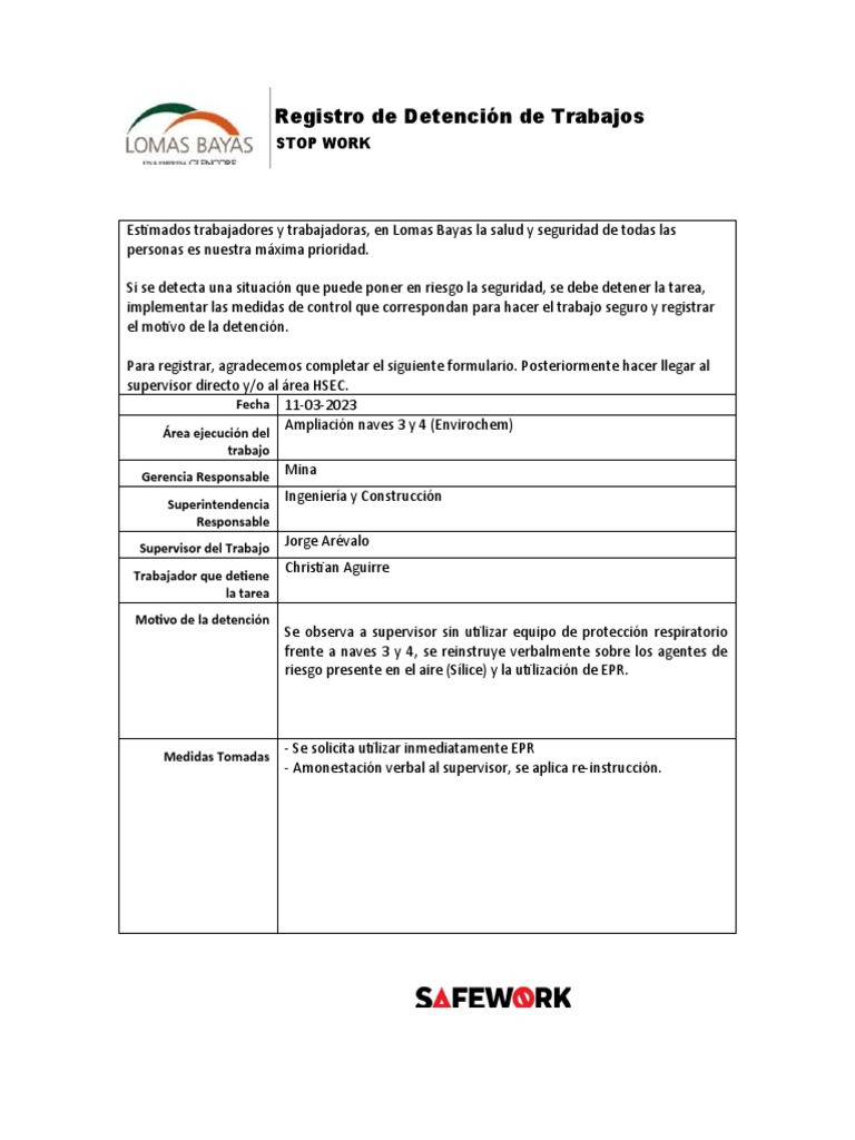 Detención de Trabajo por EPR en Salud | PDF | Tecnología