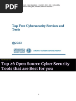 Top Free Cybersecurity Services and Tools PDF