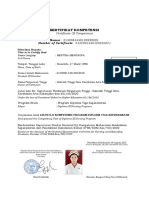 Sertifikat Kompetensi: Number of Certificate: 0132081440120220021