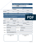 Formulario Depositario Primera Inscripcion