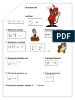 Propiedades de La Potenciacion de Números Reales - 2º