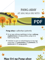 Pang-Abay at Ang Mga Uri Nito