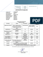 Certificate of Analysis