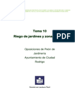 Tema 10. Riego de Jardines y Zonas Verdes