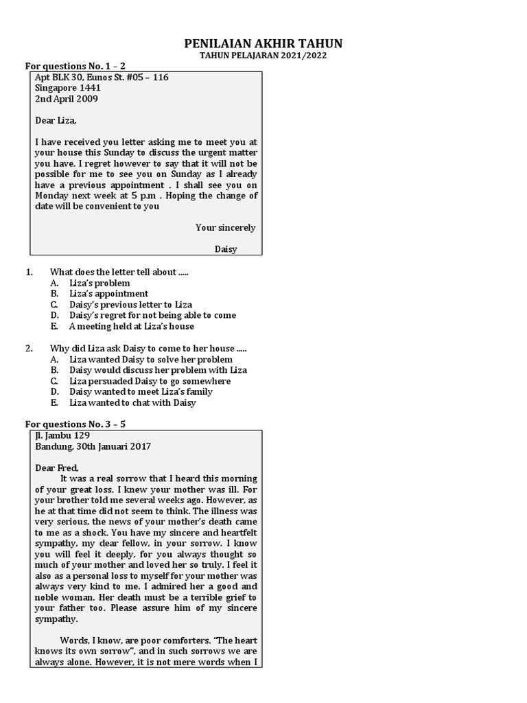 PAT Bhs. Inggris XI WWW PDF Human Digestive