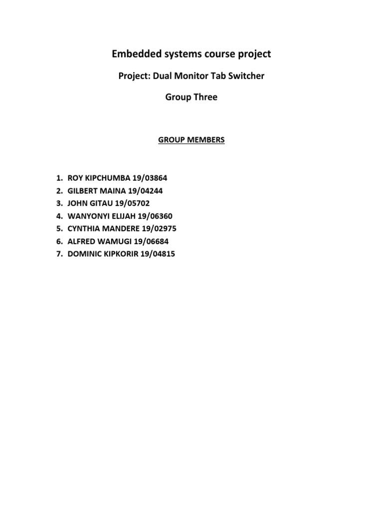 Embedded Systems Course Project | PDF | Arduino | Computing