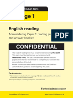 ks1 English 2019 English Reading Paper 1 Administration Guide