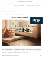 Leitura Orante Da Bíblia - Parte 06 - Diocese de Valadares