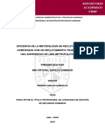 Eficiencia de La Metodología de Reclutamiento 2.0 - 2018