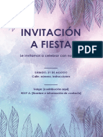 Invitación A Fiesta: Le Invitamos A Celebrar Con Nosotros