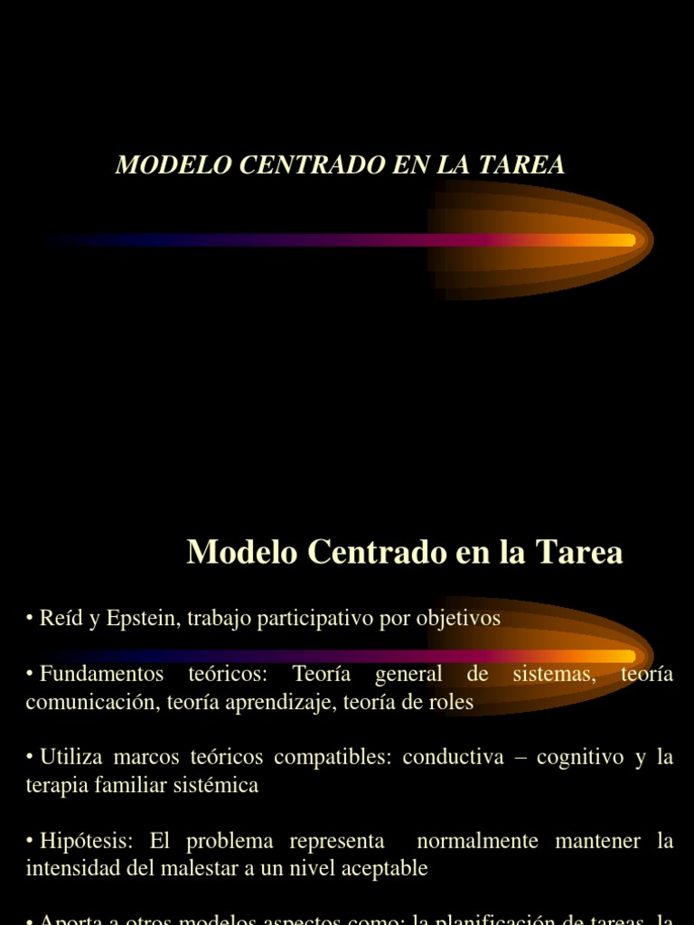 Modelo Centrado en La Tarea | PDF | Planificación | Trabajo Social