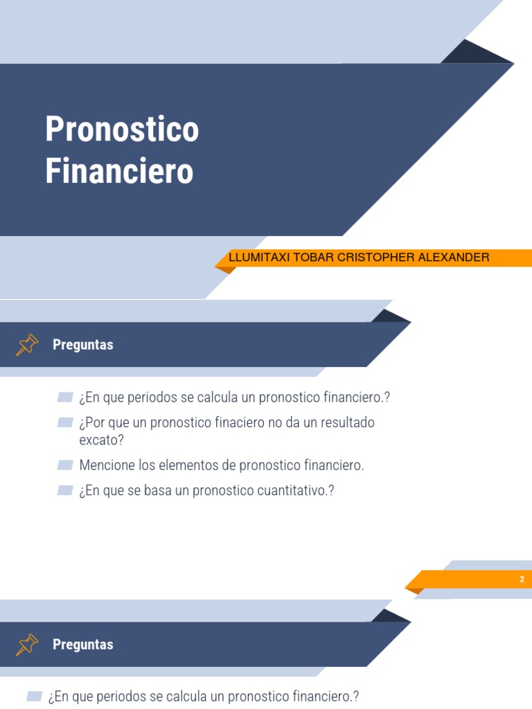 Pronostico Financiero PDF Estadísticas Inversiones