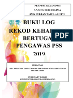 Muka Depan Buku Log Kehadiran Bertugas Pengawas PSS 2019