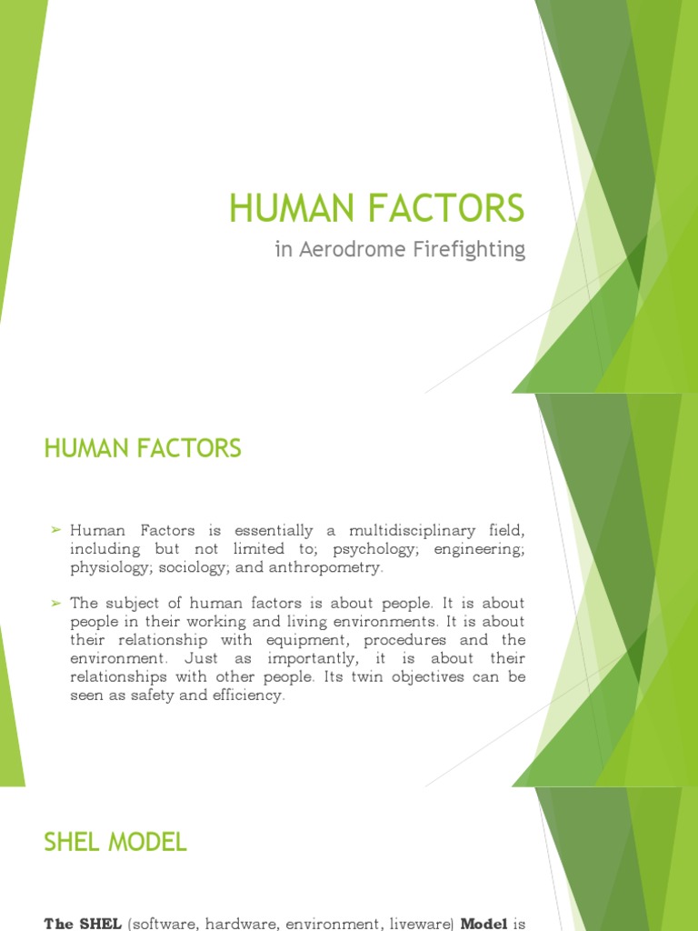 Human Factors in Aerodrome Firefighting | PDF | Human Factors And ...