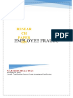 My Research Paper On Employee Fraud