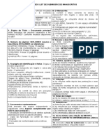 Check List de Submissão de Manuscritos 2021