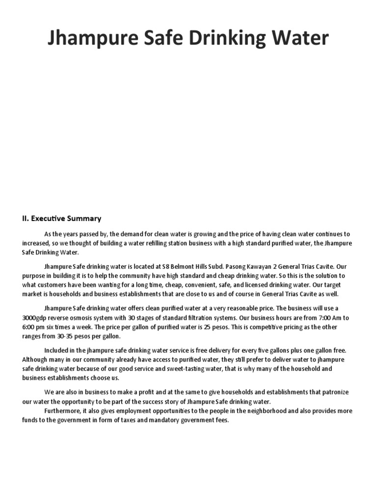 Business Report PDF Water Purification Filtration