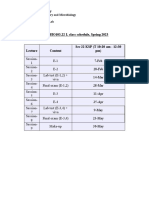 BIO103.22 L Class Schedule
