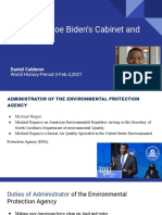 President Joe Biden's Cabinet and Advisors: Daniel Calderon