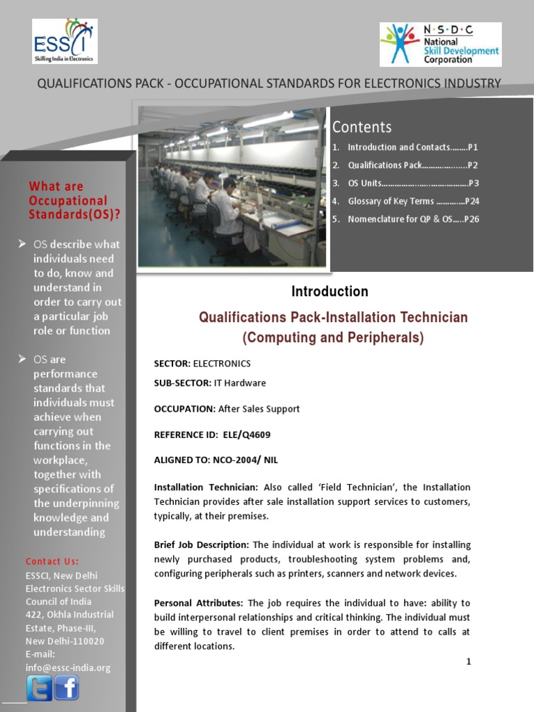 Installation Technician Standards Guide | PDF | Computer Hardware ...
