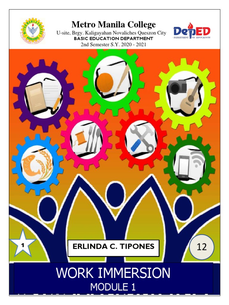 MODULE 1 Work Immersion PDF Learning Employment