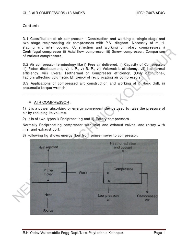 Ch.3 Air Compressor 18M PDF | PDF | Turbine | Engines