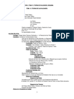 Tema 13, Teorias de Nulidades, Esquema.