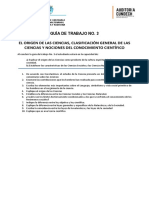 El origen de las ciencias, clasificación general de las ciencias y nociones del conocimiento científico