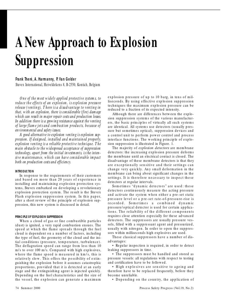 Innovative FLASH Explosion Suppression | PDF | Explosion | Sensor