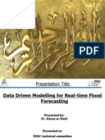 Data Driven Modelling For Real-Time Flood Forecasting