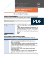 Istemas Lectrohidráulicos Y Lectroneumáticos: Resultados DE Aprendizaje