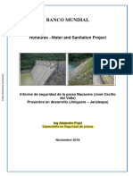 Informe de Seguridad para La Represa JCV Alejandro Pujol