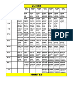 HORARIO Primer Semestre