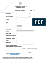 Formulario de Acreditacion Bancaria 2021 22