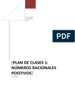 Plan de Clases 1 Numeros Racionales Posi