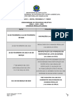 Cronograma Processo Seletivo UNILA SiSU 2023